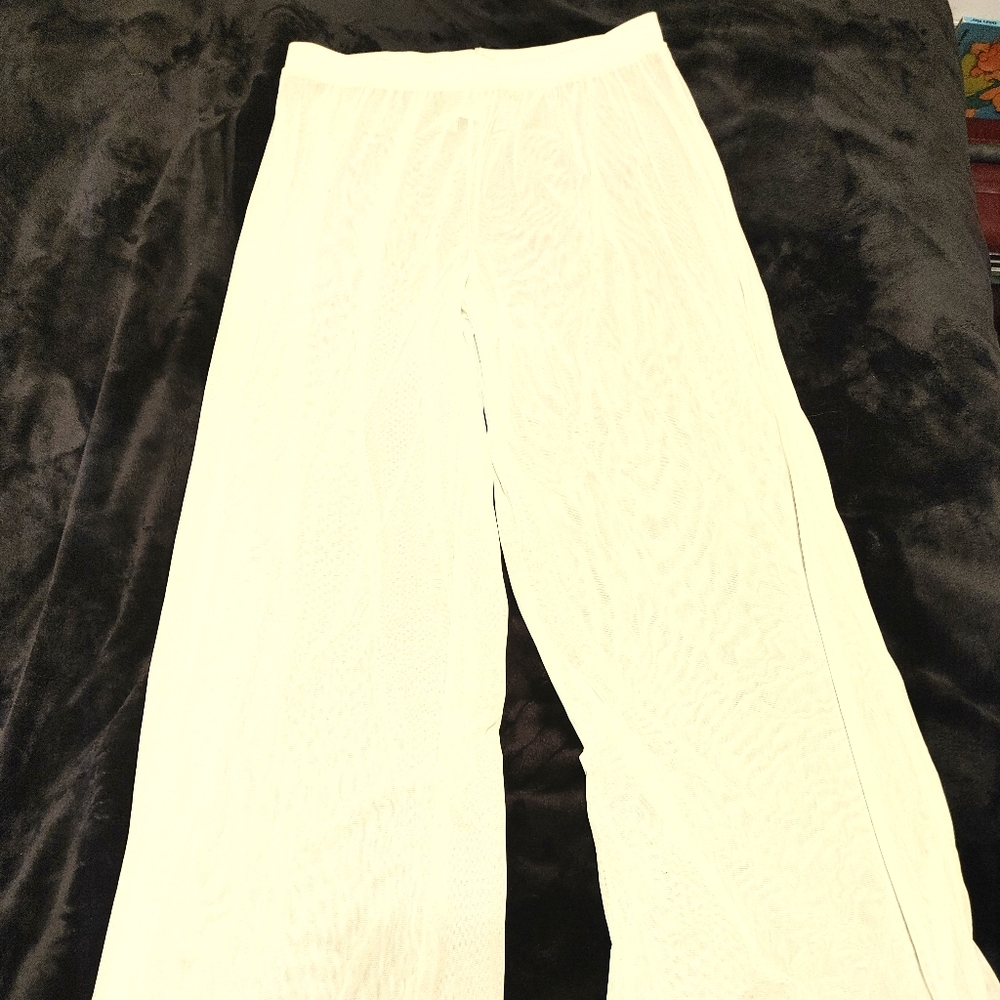 Swim Coverup pants see through cotton/polyester